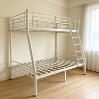 Lit superposé en métal de qualité commerciale, cadre robuste en acier, lit double sur grand lit, support en fer blanc pour chambre à coucher