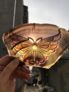 Natural crystal gemstone fluorite slab carving animals crafts natural crystal <strong>butterfly</strong> unicorn goat <strong>elephant</strong> for decoration - Product Image 4