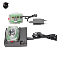 Baterai Lithium 7000mAh Pengisi Daya USB Lampu Kepala Tambang LED Anti Ledakan 15000Lux Dapat Diisi Ulang IP68 Lampu Kepala Mini Indikator Daya
