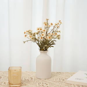 Flores artificiales de otoño resistentes a los rayos UV sin decoloración plantas al aire libre vegetación de plantas falsas para decoración exterior otoño naranja - Product Image 4