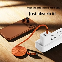 Câble TKT magnétique rétractable Type-C vers Type-C, gaine tressée, charge rapide 3A, transfert de données 480 Mbps, certifié MFi, 1 m pour iPhone