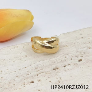 Eleganti anelli a grappolo placcato in oro 18K per donne alla moda intarsio Design con forme di ali e numeri da indossare quotidianamente gioielli per feste - Product Image 1