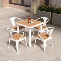 Tables et chaises modernes imperméables et résistantes au soleil pour balcon de jardin, cour extérieure, tables et chaises de loisirs en plein air
