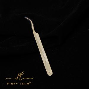Pinzas de Precisión de Acero Inoxidable con Logotipo Personalizado Pinky Leem, Pinzas de Punta de Fibra para Extensiones de Pestañas de Volumen - Product Image 2