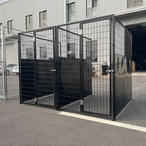 คอกสุนัขลวดเชื่อมแบบหนา<span class=keywords><strong>4</strong></span>ฟุต x 8FT X 6ฟุตสีดำ - Product Image 5