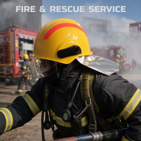 Casque de sauvetage pour pompiers de haute qualité personnalisé pour les interventions d'urgence en cas de catastrophe, travail de la brigade incendie avec un pare-chaleur résistant à la chaleur