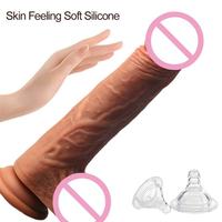 Heizung Teleskops chaukel Schub Silikon Sexspielzeug für Erwachsene Weiche weibliche Massage Mastur bator Riesige realistische Vibrator Dildos