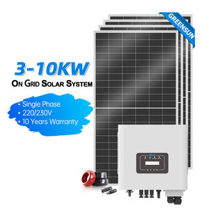 Greensun monophasé 230V 60HZ système d'alimentation <span class=keywords><strong>solaire</strong></span> sur réseau avec support d'onduleur de <span class=keywords><strong>panneau</strong></span> <span class=keywords><strong>solaire</strong></span> tout en un paquet - Product Image 1