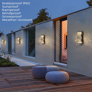 Açık su geçirmez duvar ışıkları, peyzaj avlu duvar ışıkları, duvar lambası açık su geçirmez Ip65 koridor kristal lamba - Product Image 5