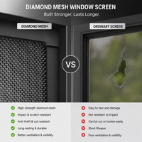 Malla de Seguridad de Acero Inoxidable 316 con Diseño de Diamantes, Estándar Europeo, para Ventanas y Puertas, Protección Contra Mosquitos, Insectos y Robos