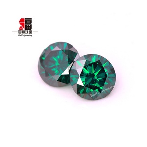 Baifu เครื่องประดับราคาโรงงานรอบหลวมสีเขียวเข้ม Moissanite หิน - Product Image 2