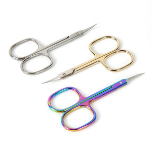 Tijeras de piel muerta de acero inoxidable de segunda generación de estilo ruso, tijeras para recortar cejas, Punta puntiaguda, Belleza - Product Image 4