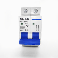 Disjoncteur solaire bipolaire 63A 100A 125A MCB pour batterie 48V, disjoncteur unipolaire CC 250V 500V 1000V MCB