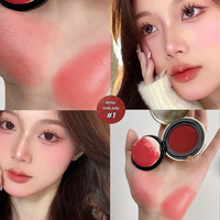 Fard à joues coussin d'air avec miroir intégré et éponge applicatrice, couleur naturelle longue tenue, cosmétique portable pour le visage, vente en gros