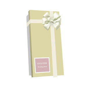 Scatole rigide di lusso fatte a mano su misura per abito da sposa e abito da sera di lusso con nastro - Product Image 3