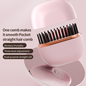 Wireless Direct <strong>Hair</strong> Straightening and Curling Dual Purpose <strong>Mini</strong> Portable Multi Functional Lazy Person Hairstyle <strong>Straightener</strong> - Product Image 4