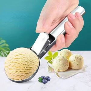 Multifunctional Ice Cream Scoops Stainless Steel Dual-Purpose Scoop Fruit Watermelon Spoon Ball Scoop Household Ice Cream <b>Tools</b> - Product Image 2