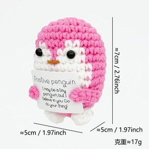 Muñeco de Ganchillo Creativo en Forma de Pingüinos Negros con Tarjeta de Felicitación Cálida que Incentiva el Apoyo <span class=keywords><strong>para</strong></span> la Confección de Muñecos de Peluche - Product Image 5