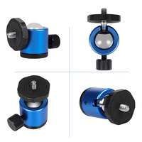 Kaliou C004/5/6 Universal Rotating Camera Mount 1/4 Mini Ball Head Mount 360 Swivel DSLR DV Camera Tripod Ball Head Accessories