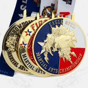 Médailles d'arts martiaux en métal doré personnalisées en gros, médailles de karaté, de taekwondo, de judo, médailles de récompense en alliage de zinc personnalisées pour <span class=keywords><strong>dojo</strong></span> et tournois - Product Image 2