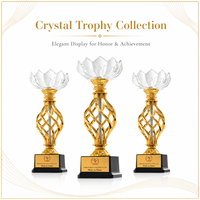 Trophée en cristal personnalisé élégant, gravure au laser, récompense en cristal