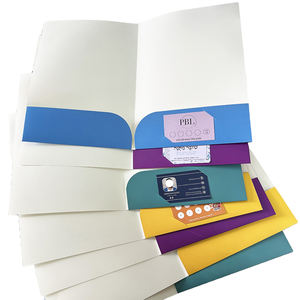 Carpeta laminada de doble cara con logotipo personalizado A4 250G con 2 bolsillos y ranura para tarjeta de visita a todo color Folleto de negocios de <span class=keywords><strong>dos</strong></span> pliegues - Product Image 1