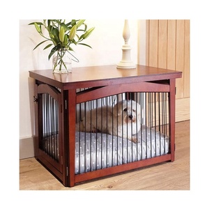 Factory Modern Pet Furniture 2-in-1 Wooden Gate and dog crate