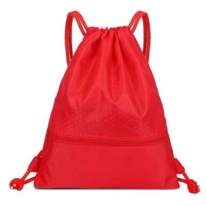 Promotion Custom Printed Logo Large Size Travel Sport Gym Camping Waterproof <b>Backpack</b> Drawstring Bag with Front Zipper - Product Image 3