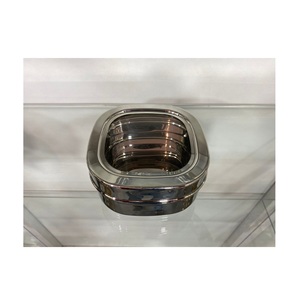 Caja de almacenamiento de contenedores al por mayor pulida de forma redonda de acero inoxidable de Metal con estilo clásico - Product Image 6