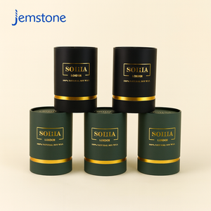 Emballage en tube de papier cylindrique en carton kraft haut de gamme pour bougies et bocaux en verre, respectueux de l'environnement - Product Image 1