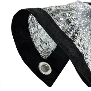 Voile d'ombrage thermique pliable en aluminium HDPE argenté 4x6m pour jardin, facile à nettoyer - Product Image 3