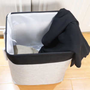 Cesta organizadora de almacenamiento de juguetes para niños de lino y algodón plegable de alta calidad, estantes, cestas de tela PE plegables para uso en lavandería - Product Image 5