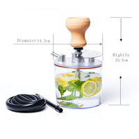 Ensemble de narguilé portable de nouveau style avec bol en céramique tuyau en silicone pinces à charbon de bois en métal petit ensemble de shisha
