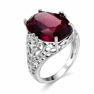 Anello Floreale Traforato Viola per Donne, Anello Minimalista alla Moda - Product Image 1