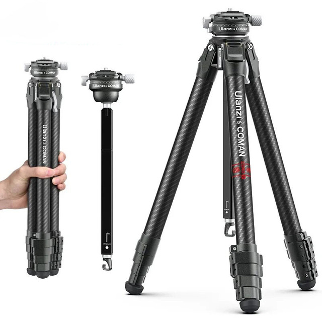 Ulanzi Zero Y Camera Tripod Heavy Duty Carbon Fiber 61.7in Professional Photography Video Recording Travel Stand Monopod