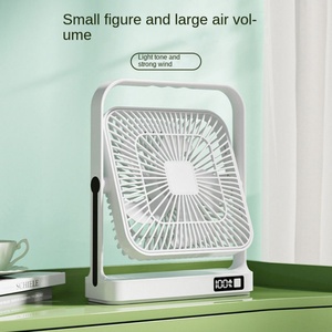 Portable <b>Table</b> Fan 4000mAh Bottom Digital Display 5 Wind Speeds Usb Flexible Rechargeable Fans Electric Desk Fan - Product Image 4