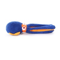 Jouet à mâcher interactif pour chien, en peluche, durable, sonore, style pieuvre et seiche, pour le commerce transfrontalier, vente en gros