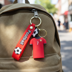 Llavero de aleación de estaño con diseño de camiseta de fútbol transfronterizo, colgante deportivo, recuerdo, llavero para coche, regalo al por mayor - Product Image 5