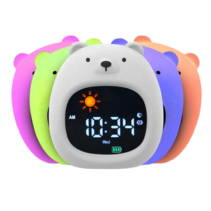 Jam <span class=keywords><strong>Digital</strong></span> Silikon Bertema Awan, Lampu Malam Pintar, Berubah Warna, Dekorasi Kamar Tidur Anak yang Modis - Product Image 4