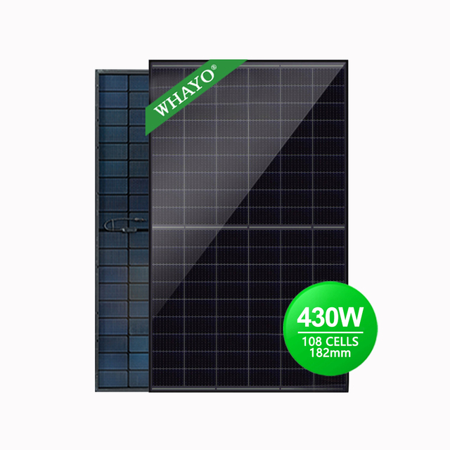 Whayo N-TYPE TOPCon Solar Power Panel 410watt Full Black Bifacial 420watt Solar Panels Factory Price