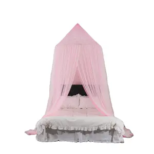 Colgando cama de princesa cubierta hermosa niños bebé Mosquito Net en rosa