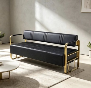 Luxury Design Barbershop Sofa Beauty Salon Waiting <b>Chair</b> Hair Salon Lounge Area Clothing Store Office Reception for Shop - Product Image 1