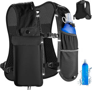 Chaleco de Hidratación Reflectante Impermeable de Neopreno Personalizado para Mujer, Botella de Agua de 500 ml para Senderismo, Ciclismo, Maratón, Correr, Soporte para Teléfono - Product Image 1