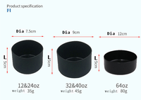 Nuevo Vaso Térmico de Acero Inoxidable con Tapa y Funda de Silicona de 40 oz, Ecológico, Duradero, Unisex, para Actividades al Aire Libre