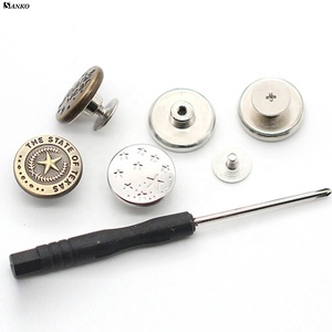 Tùy Chỉnh <span class=keywords><strong>Brass</strong></span> Kim Loại Thay Thế Jean Nút Không Có May Ngay Lập Tức Nút Có Thể Tháo Rời Jean Nút Pins Cho Quần Jean - Product Image 4