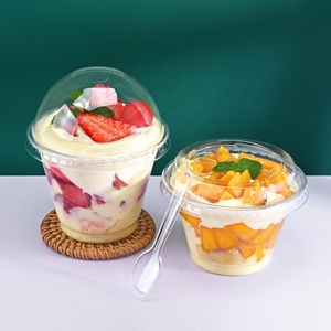 Disposable Plastic Pet Mini Cake Cup Dessert Pudding Cup Snow Cone <strong>Ice</strong> <strong>Cream</strong> <strong>Container</strong> Desert Cup <strong>With</strong> <strong>Lids</strong> - Product Image 3