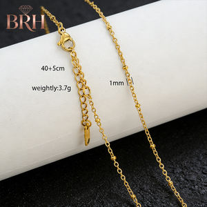 Dây chuyền mạ vàng 18K, dây chuyền thép không gỉ, dây chuyền kiểu Cuban - Product Image 6