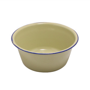 Vente en gros d'ustensiles de cuisine classiques et durables, bacs jetables en céramique <span class=keywords><strong>émaillé</strong></span>e pour le camping, bol à soupe en <span class=keywords><strong>métal</strong></span> et en acier - Product Image 1