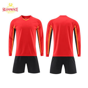 Completo da Calcio Maschile, Uniforme da Allenamento, Maglia a Maniche Corte con Collo a V, Giacca in Flanella a Quadri, Outfit Invernale per Calcio - Product Image 3