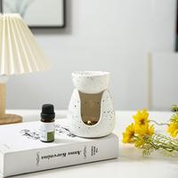 Nouveau Brûleur d'Huiles Essentielles et de Cire Fondante, Diffuseur d'Arômes en Céramique, Chauffe-Huile pour Bougies Chauffe-Plat